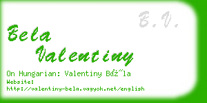 bela valentiny business card